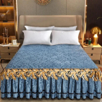 Pehme talvine soe voodikate voodil, paksendatud voodiseelikuga tikitud puuvillane tekk, voodipesukomplekt padjap&uuml;&uuml;ridega Bed Sheet 120x200cm