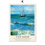 Aed Meremaastik talu Daisy Van Gogh l&otilde;uendimaal Rahvusgalerii kunstiplakat ja v&auml;ljatr&uuml;kid elutoa sisekujunduseks 21x30cm No Framed