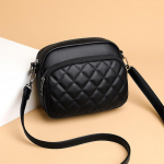 Diamond Lattice &otilde;lakott PU nahast Crossbody kott Br&auml;ndide Messengeri k&auml;ekott ja rahakott mobiiltelefonide kott 19*6*15cm must