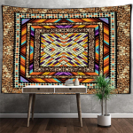 Retro Mandala seinavaip Seinaripp Boheemlaslikus stiilis Ps&uuml;hhedeelne n&otilde;idus Tapiz Hipi Magamistoa vaip Kodukaunistus 230x180cm