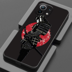 Red Sun Samurai &uuml;mbris Xiaomi Mi 11 Lite 5G NE 11i 11X 11T 12 Pro Poco F1 F3 X3 GT X4 NFC Pro silikoonkaanega Demon Art Anime jaoks Mi 11