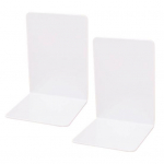 2 tk Metallist raamatuhoidjad, &uuml;hev&auml;rvilised, vastupidavad metallkonstruktsioonid, libisemisvastase disainiga lauaarvuti raamatuhoidja metallist raamaturiiul 2pcs valge