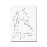 Alasti naisekeha Positiivne kunst Kurvikas joonistus Postrid Minimalistlik seinakunst L&otilde;uendipilt Maal Alasti naine Dekoratiivsed pildid 21x30cm No Framed