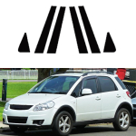Fit For Suzuki SX4 hatchback 2006 2007 2008-2013 Glossy Black Door Window Pillar Posts Trim Cover Sticker Exterior Decal black