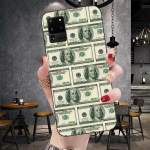 USA. Dollar Money telefoni&uuml;mbris Samsung Galaxy S6 S7 S8 S9 S10 S21 S22 Plus &uuml;lipehme musta telefoni kate Galaxy S30