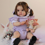 24'' 60 cm Reborn Baby Doll Maggi Pehmest riidest keha Vasts&uuml;ndinu nukk 3D-v&auml;rvitud nahaga V&auml;ikelapse t&uuml;druk Beebi nukk Lapse magamaminekuaeg &Uuml;ksildane vanem mees m&auml;nguasi cloth body