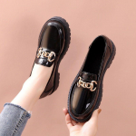 Naiste platvormkingad, libisemistald, turske kontsaga kingap&uuml;ksid naistele Mugavad vabaaja t&ouml;&ouml;jalatsid metallist ketiga riietatud kingad 37 must