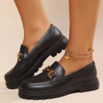 mood Kingad Naiste Br&auml;ndi Loafers Uued naiste pumbad Soe Sale Kontoripumbad Naistele Metallist kaunistus Slip on Madal kandiline konts Kingad Naiste 37 must