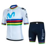 Movistar Jalgrattas&auml;rgi Komplekt L&uuml;hikeste Varrukatega Hispaania Meeste UV-kaitsega Rattaspordir&otilde;ivad Meeskonna Suvine Jalgrattar&otilde;ivad Maillot Ciclismo Hombre XS white