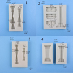 Rooma kolonni kaunistamiseks m&otilde;eldud silikoonvorm, mis sobib vaigu epoks&uuml;vaigu jaoks isetehtud k&auml;sit&ouml;&ouml; ehete valmistamiseks kodukaunistamiseks 2