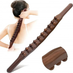Double Wave Carbonized 20 Bead Tendon Stick Massaaž kogu kehale universaalne kraapimispulk One Size pruun