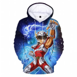 Saint Seiya Pusad S&uuml;gis 3D Kapuutsiga Meeste Naiste Mood Vabaaja Kapuutsiga Suured Pusad Laste Pullover Pealisr&otilde;ivad meeste mantel S