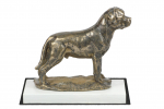 Rottweiler, Rott, Rottie II - dog figurine, figure on a white base, trophy for Art-Dog dog show exhibition