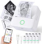 Minitermiline printer, kaasaskantav tindita kleebiste valmistaja, Bluetoothi ​​tasuta l&otilde;igatud v&auml;ike taskuprinter lastele DIY 57 mm fotoprint
