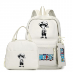 3 tk/komplekt Anime One Piece Hingav seljakott koos l&otilde;unakarbi ja pliiatsitopsiga t&uuml;drukule/poisile tagasi kooli, naiste raamatukott, vabaajakott, seljakott Mochila