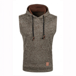 Meeste s&uuml;gisene &uuml;hev&auml;rviline kapuutsiga vest Meeste vest &otilde;huke sametist kampsun &otilde;huke kampsun meeste pullover kapuutsiga taskuvest L kohv