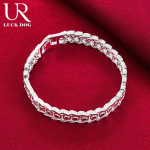 925 Sterling H&otilde;be Lai K&auml;ev&otilde;ru Mood Ehted 20CM