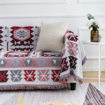 Kahepoolne kootud niidiga diivantekk, Ameerika stiil, geomeetriline muster, r&auml;tik armastustooli jaoks, elutoa katted 90x90cm