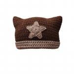 Puhtalt k&auml;sitsi kootud kaelakaitsega integreeritud karuk&otilde;rvad kontrastset v&auml;rvi s&uuml;gis-talvine uus m&uuml;ts 56-59cm