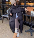 Valge pardisulgede pikk naiste jope kapuutsiga paksud t&otilde;mblukud, soe sulemantel Naistele vaba vabaaja mantel, talvine M beež