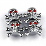 Koljukujuline autorehvi klapikork isikup&auml;rastatud muutmiseks Big Silver Skull h&otilde;be