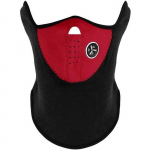 SHOP-STORY - Masque Polaire Anti-Froid Protection du Visage et Cou Contre Vent Cagoule pour Ski Snowboard Moto Scooter V&eacute;lo - ROUGE