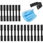 Extensions de Sangle de Masque - Glife - Noir - 20pcs - Crochet d'oreille en silicone - Masque de voyage