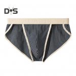 Meeste p&uuml;ksid Madala k&otilde;rgusega elastne v&ouml;&ouml;koht Slim Fit 3D kott Disain alusp&uuml;ksid Triibuline Print Pehme hingav aluspesu igap&auml;evane kandmine XL tumehall v&auml;rv