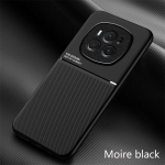 Auto magnethoidja nahkkate Honor Magic6 Pro Case Silikoonraami p&otilde;rutuskindel Coque Magic6 Lite kate Magic 6 6Pro 6Lite For Magic6 must