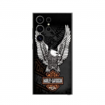 Coque - Harley-Davidson - Samsung Galaxy S24 Ultra - Souple - Noir - Logo aigle