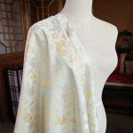 Valge Beež Kuldkala Disainiga Reljeefne Žakaarkangas &Otilde;mblusmaterjal Cheongsam Kleit Peokleit Laius 150cm M&uuml;&uuml;gil Meetri Kaupa 100x150cm