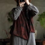 Johnature Naiste prinditud lillelised Hiina stiilis vestid Stantsimantlid N&ouml;&ouml;bid S&uuml;gisvintaaž lahtised naiste ebaregulaarsed vestid One Size