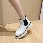 Fashion Platform Chelsea Boots Women Genuine Leather Ankle Boots 2024 Autumn Slip on Booties Ladies Fashion Female Boot Botas De Mujer 9