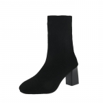 Mood V&auml;liskaubandus Suur Suurus Villased Pahkluusaapad Naiste Terava Ninaga Paksu Kontsaga Martini Elastse Kudumissokkidega Saapad 42 Suurust 35