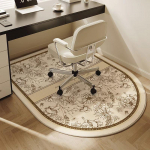 Prantsuse Uuringuvaip Kreemikas Tuul Libisemisvastane Arvutitooli P&otilde;himatt Kaarjas Magamistoa Mustust ja Kulumiskindel Ruumi P&ouml;&ouml;ratava Tooli Matt 60*90CM