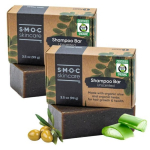 Sertifitseeritud orgaaniline &scaron;ampoonibaar &ndash; rosmariini aloe moringa ja ekstra neitsioliivi&otilde;li l&otilde;hnata &ndash; ainult toidukvaliteediga koostisosad &ndash; 1 arv (Pakis 2) black