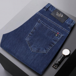 Suvised teksad Men Slim Business Straight Stretch teksad Mehed 33