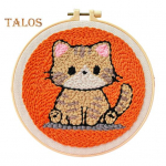 1 komplekt Punch Needle Coaster Kit K&auml;sitsi valmistatud punch n&otilde;ela tikandiga k&auml;sit&ouml;&ouml;komplekt koos r&otilde;ngasl&otilde;nga t&ouml;&ouml;riistadega Juhend T&auml;iskasvanutele Algajatele DIY loomade lillealust English books