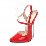 16cm K&otilde;rge kontsaga kingad Naised Cros Sandaalid Bao Tou Slingback Pumbad Moodsad Sandaalid Daamide Mudel Feti&scaron; Kontsad Suure Suurusega Kontsad Unisex 35 foot23.5cm punane