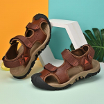 Suvised meeste sandaalid Ehtsast nahast Meeste vabaajajalatsid Meeste Meeste Nahast Sandaalid Meestele Rannajalatsid Rooma meeste kingad 38