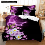 Lilleline tekikotikomplekt Queen King suurus &Otilde;itsev kuldne lill &Uuml;hekohaline voodipesukomplekt t&uuml;drukutele naistele Elav lilleline teema Tekikott EU single(135x200cm)