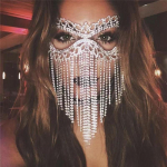 India tutiloormask n&auml;ole Naised Rhinestone n&auml;omaskid Masquerade tantsupeol banketi kaunistamine n&auml;o aksessuaarid Ehted