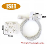 Armas 3D l&auml;bipaistev Bowknot USB-kaabli kaitsekate iPhone 18W 20W laadija kriimustusvastase kaitse&uuml;mbrise andmeliini kerimise komplektile