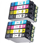 Bada Cartouches d'encre compatibles Epson 502XL 502 pour Epson WF-2860DWF WF-2865DWF XP-5100 XP-5105