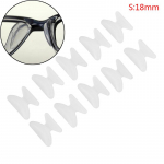 5 paari prille, prillid, p&auml;ikeseprillid, libisemisvastased silikoonist kleepuvad ninapadjad 1.8MM puhas