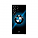Coque Samsung Galaxy S25 Ultra Logo BMW noir et bleu brillant Maniacase