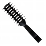 Meeste plastikust &uuml;heksarealine soonikukamm kodu- ja salongijuukse kujundamiseks Rib Comb must