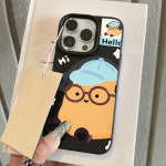 Nahatunnetusega telefoni&uuml;mbris iPhone 11 13 16 Pro Maxile, iPhone XR XS Maxile, 14 15 Pro Maxile, 12 13 Pro Maxile, 16 Plusile, 13 Prole, 14 Prole, multifilmimaalinguga makarooniv&auml;rvides iPhone 16 Pro Max roosa