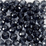 Perles - Creotime - Noir - 4 mm - 45 pi&egrave;ces - Synth&eacute;tique
