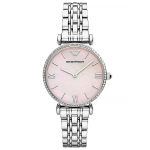 Emporio Armani Naiste k&auml;ekell AR1779 Gianni T-Bar Pink 32 h&otilde;bedane roosa v&auml;rv